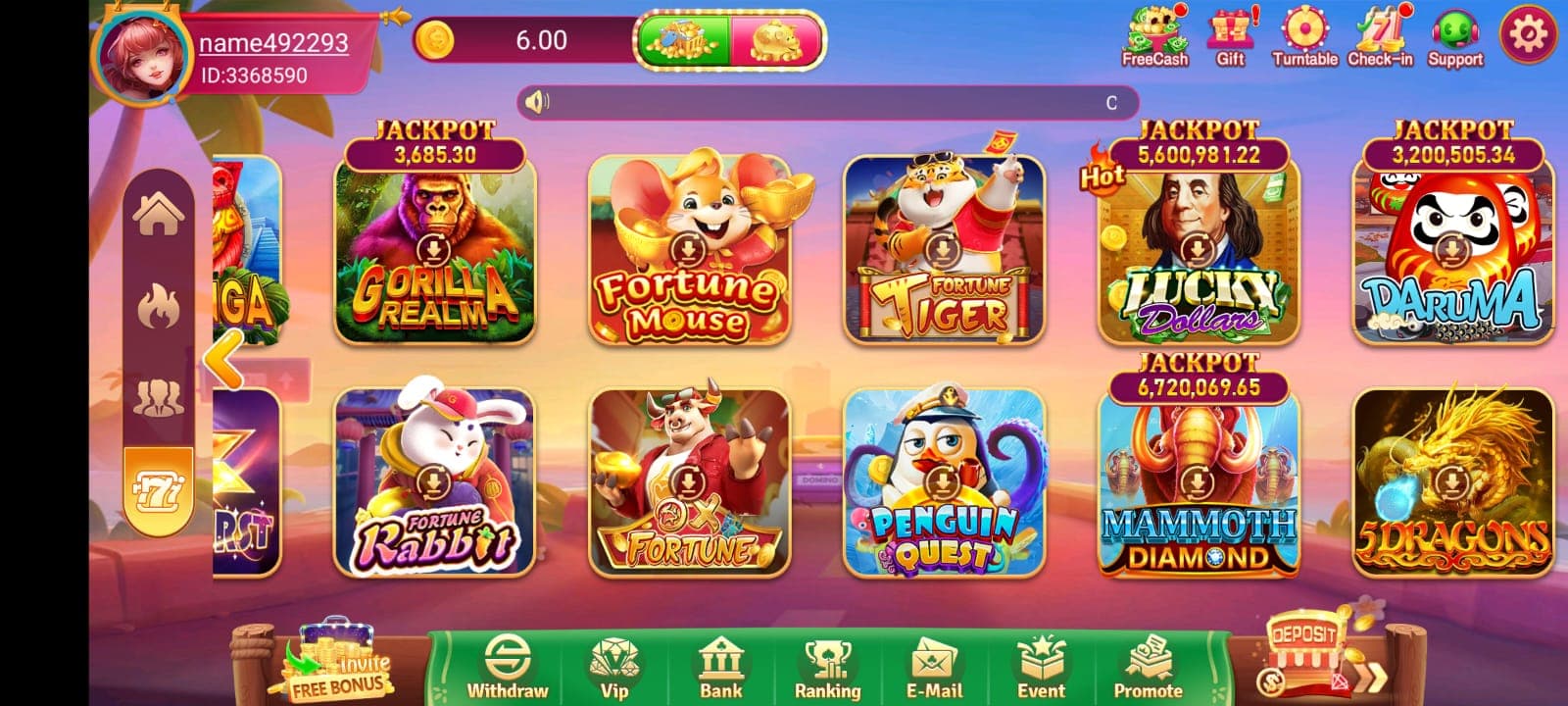 WA777 Game 8 game interface
